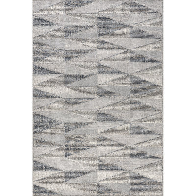 Lorene High-Low Geometric Indoor/Outdoor Area Rug
