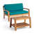 Structure en teck / coussin bleu sarcelle est en rupture de stock sélectionné
