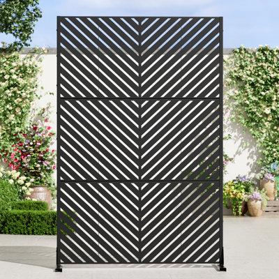 6 ft H x 4 ft W Metal outdoor privacy screens fence by Dovelina