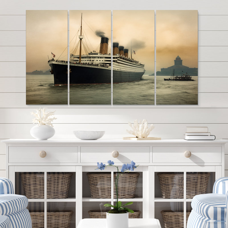 Photographie rétro de RMS Titanic sur toile, reproduction de 4 pièces