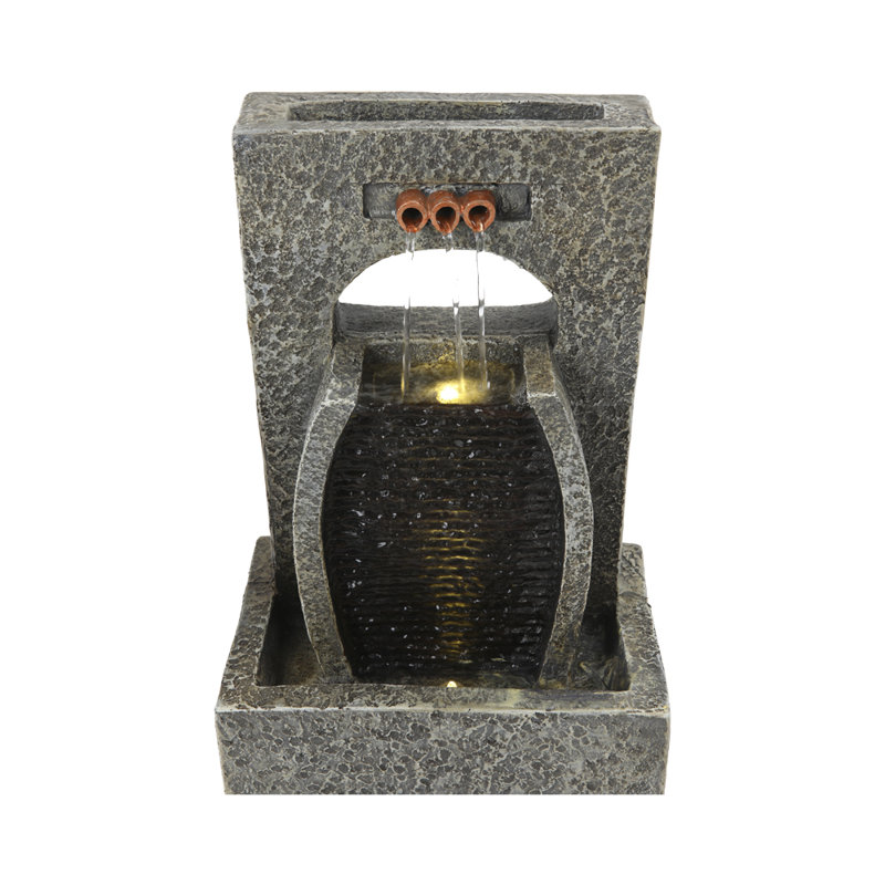 Outdoor Urn Fountain with Lights