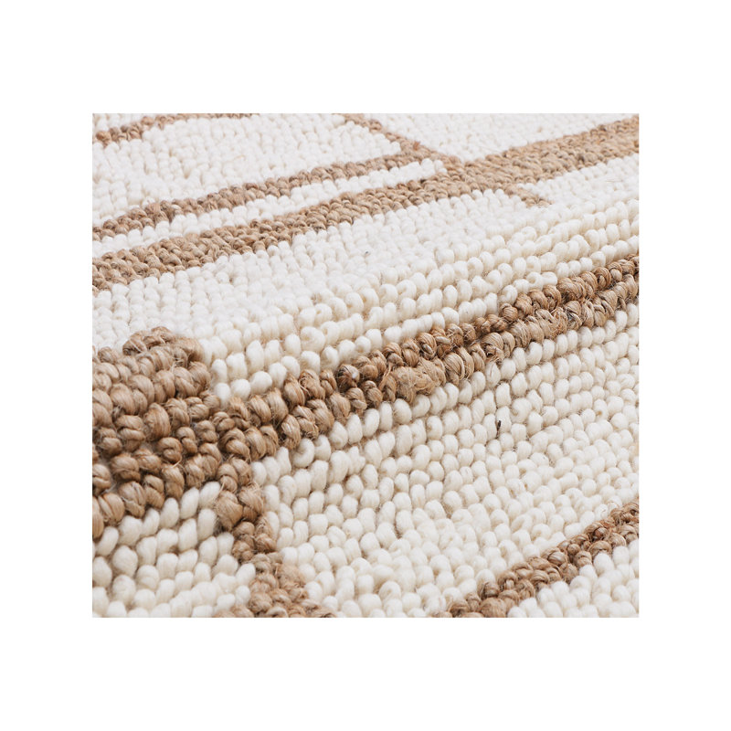 Ladder Striped Area Rug in Brown/Beige, Runner 2'6" x 12'