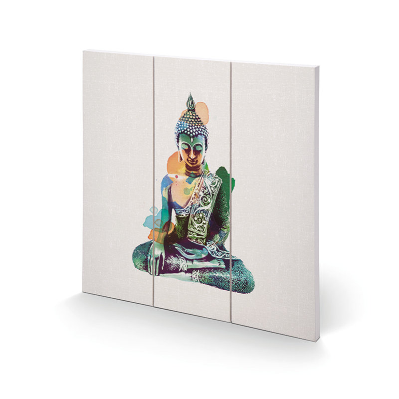 Jade Buddha by Summer Thornton - No Frame Painting on Wood