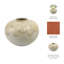 Vase de table rond en céramique avec finition dégradée émaillée - beige et vert-1794226900