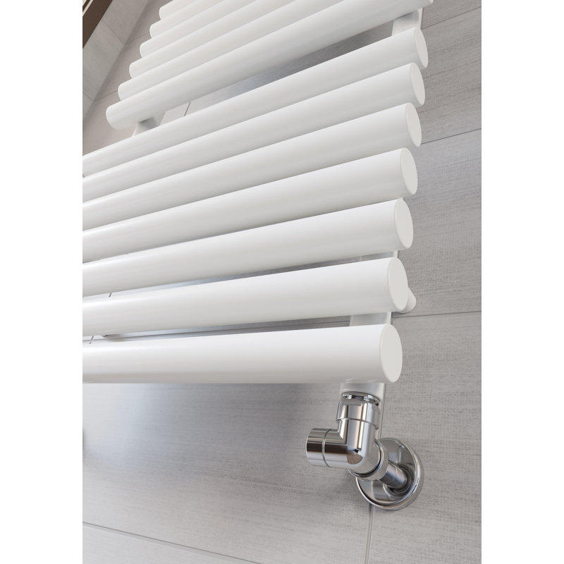 Rolo Towel Heated Towel Rail, 1360cm H x 520cm W x 123cm D, White