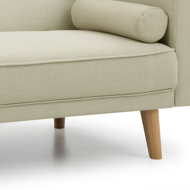  186*86*79*cm, Sitting and sleeping linen sofa bed, Cream
