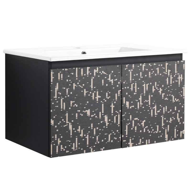 Armoire de salle de bain 30 po avec lavabo et porte en céramique - Modern Look