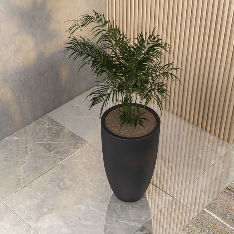 Pot à fleurs Roshini, Noir, H 23,6 po x l 13,4 po x P 13,4 po