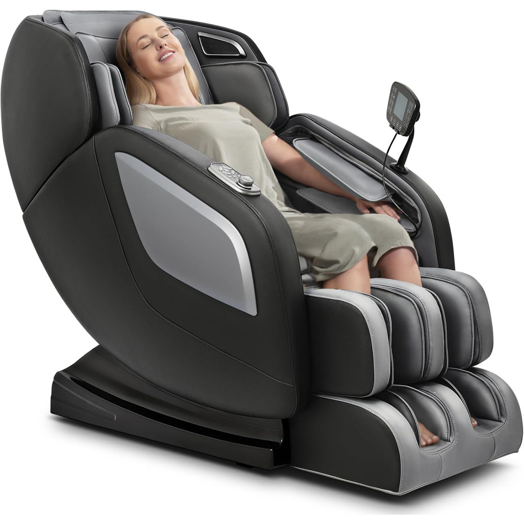 2025 Full Body Reclining Zero Gravity Shiatsu Massage Chair with Fully Assembled, LCD Screen, Shortcut Keys, USB Charging Port, Heat, for Loved Ones, Parents Inbox Zero Body 