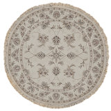 Hand Knotted Area Rug in Ivory