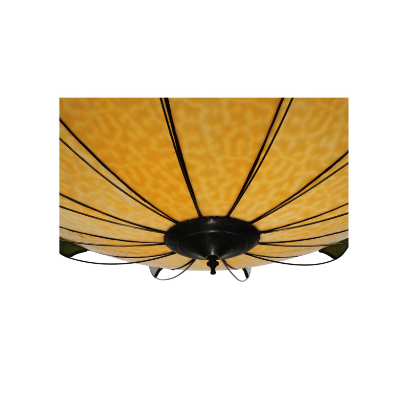 Bronze Indoor/Outdoor 6-Light Globe Glass Chandelier
