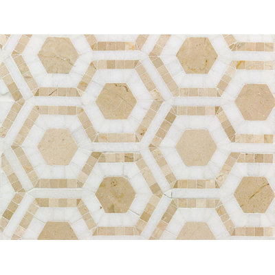Cosmos 4" Micro Hexagon Polished Marble Mosaic Tile