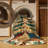 Washable Bird Pairs Hawaiian Area Rug-430635251