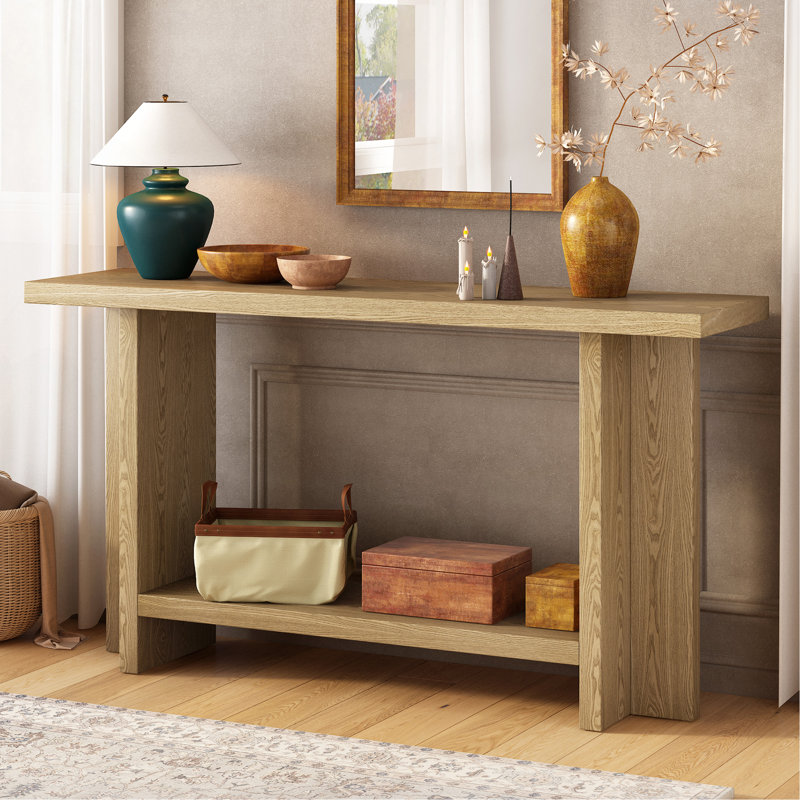 Console avec pieds en T, Naturel