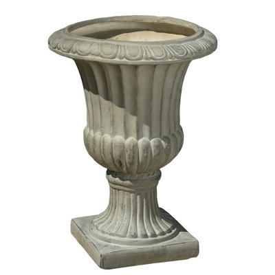 26" Antique Urn Planter - Magnesium Oxide, Outdoor Ready 26.93 In. Oxide Material