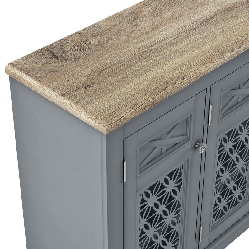 Buffet avec rangement, Brun / gris