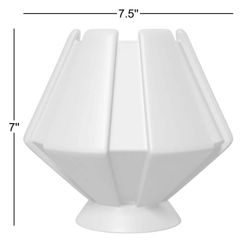 Kleiber Ceramic Novelty Lamp, White Crackle, LED