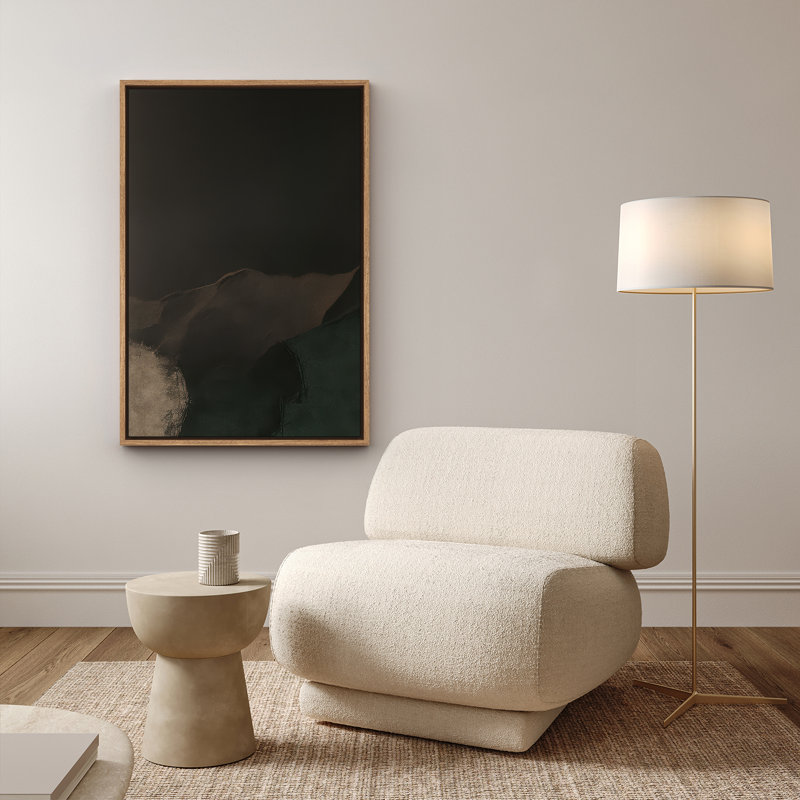 Art mural encadré abstrait rétro antique classique pour chambre à coucher, H 24 po x l 16 po, Naturel