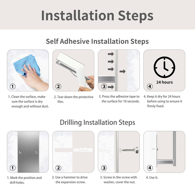 Kitchen Roll Holder Under Cabinet, Damping Silver