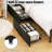 Full Corner Daybed With Storage Bookcase, Drawers, LED Lights & Charging Station For Kids Bedroom-241744254