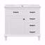 Meuble-lavabo 36 po avec comptoir en céramique, structure en bois massif, armoire en MDF et peuplier, tiroirs rabattables, tablette réglable et poignées en alliage de zinc-1007522767