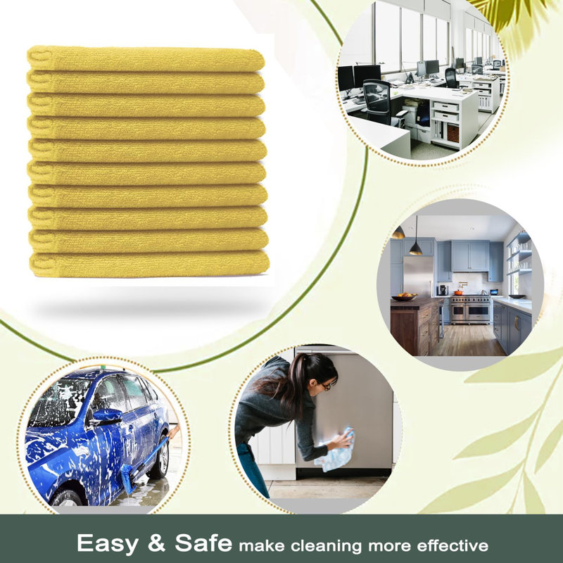 Mylin Microfiber Cleaning Cloth, Yellow 