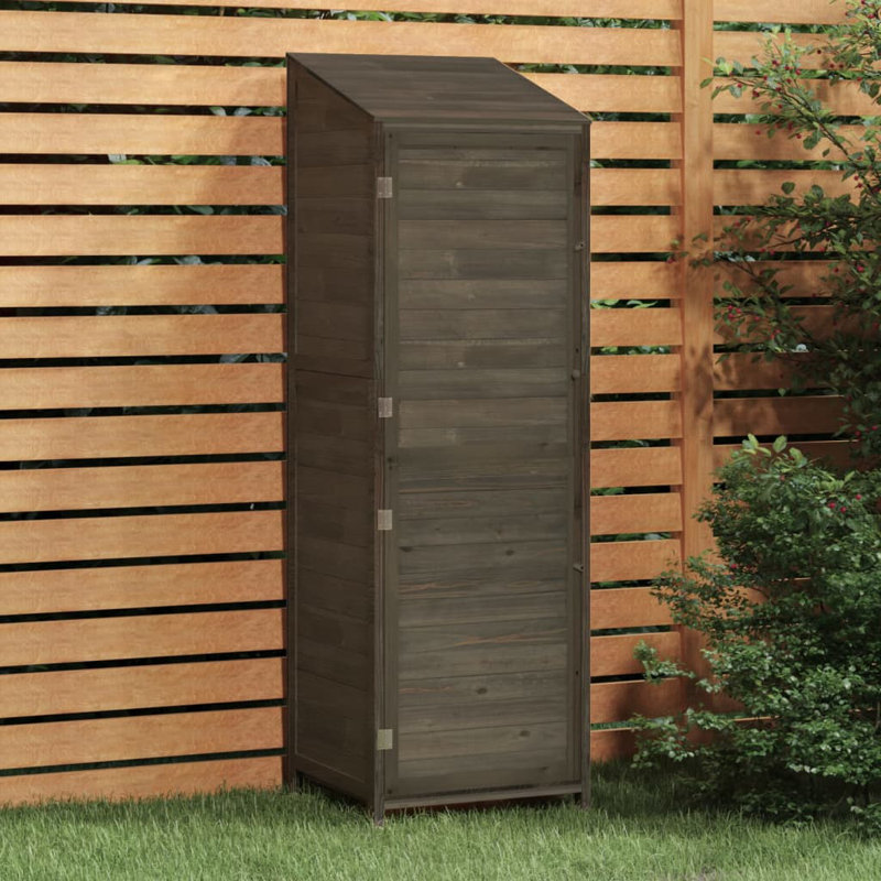 Jefto 4.6 ft. W x 4.4 ft. D Solid Wood Pent Garden Shed, Anthracite