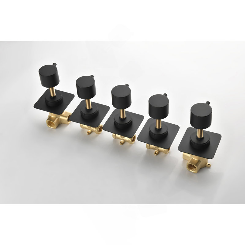 Valve de contrôle de volume en métal coulé 3/4 "- 5 pièces pour robinet de douche à débit très élevé avec poignée réglable en laiton