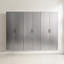 96 po Large armoire de garage D 3 au look gris métallique contemporain - Tiroirs et portes, chauffe-eau, 2X bords plus épais, panneau de qualité E0, système de tablettes, structure métallique robuste l, 79 H, design,