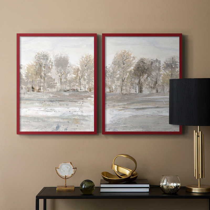 «Meadow's Edge I», reproduction encadrée de qualité supérieure - prête à être accrochée - aucun clou requis - aucun clou requis