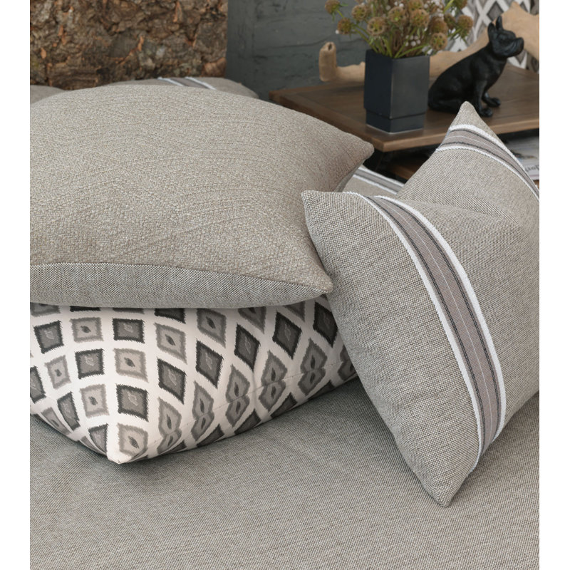 Bale Ikat Cotton Throw Pillow, Faux Down
