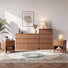 Ensemble de chambre à coucher 4 pièces, commode 6 tiroirs, commode 5 tiroirs et 2 tables de chevet Dejesus
