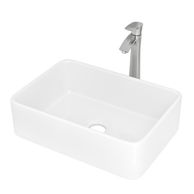 Lavabo de salle de bain rectangulaire Narendra