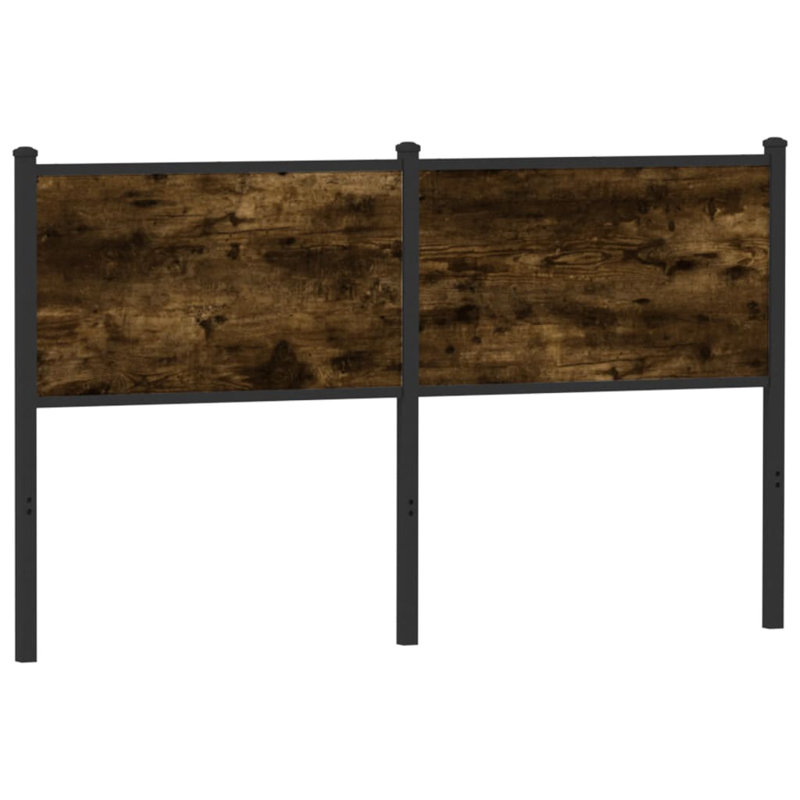 Vidaxl Replace Headboard Brown Oak 150 Cm Engineered Wood And Steel, Kingsize (5'), Smoked Oak