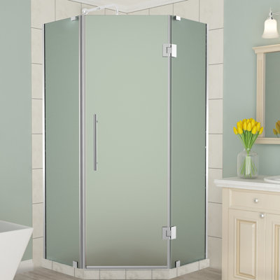Porte de douche à charnière sans cadre 42 "x 72" Merrick