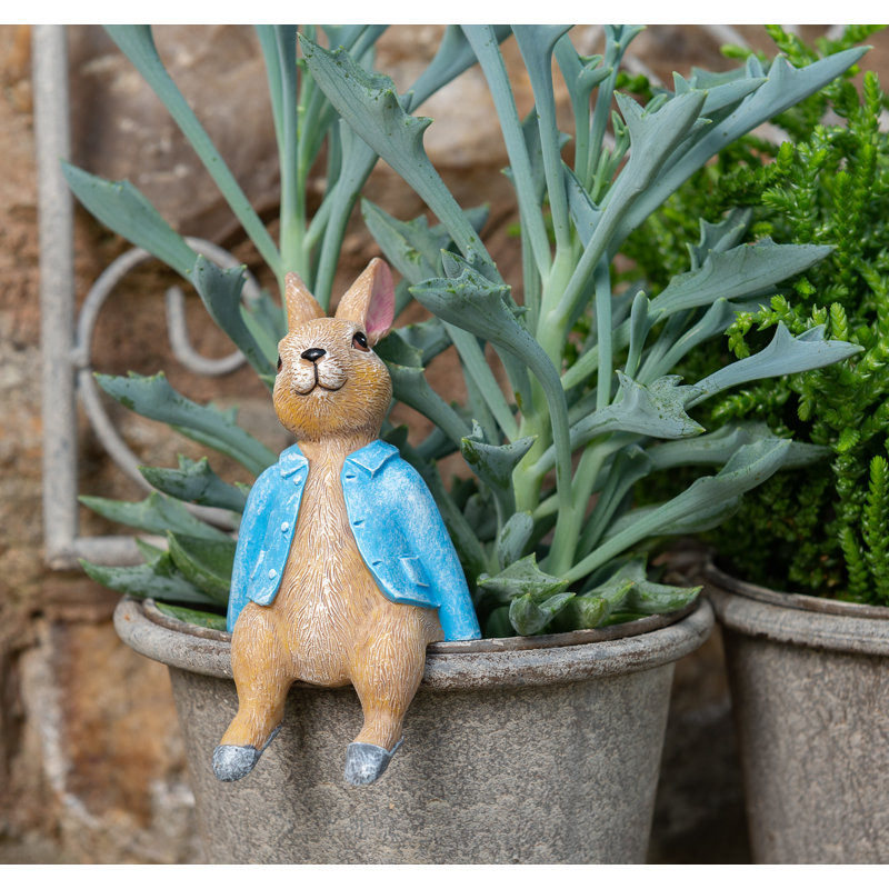 Beatrix Potter Peter Rabbit assis sur un pot Pot Buddy Pot dans une boîte cadeau