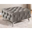 Whitby 80cm Wide Velvet Tufted Square No Pattern Footstool Ottoman-1447204515-1447204543