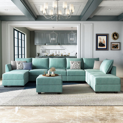 Tremee U-shaped Modular Sectional Sofa with Chaise