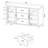 Nyler Cappuccino 3-Drawer Rectangular TV Console
