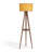 Zephyr Brown / Mustard Drum Shade Floor Lamp