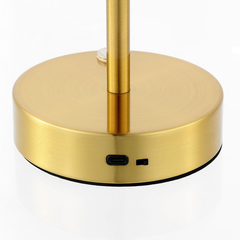 Lampe de table à DEL rechargeable Staci Majlinda, Laiton