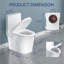 One-Piece Upflush Toilet With 600W Macerator Pump, Space-Saving Macerating Toilet System For Basement