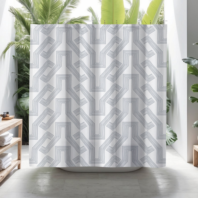 Coco Shower Curtain, Gray