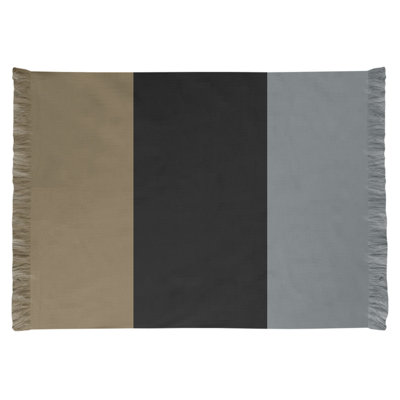 Tapis noir à rayures de hockey national