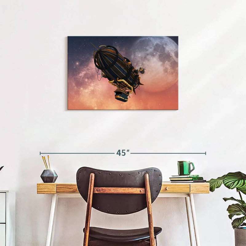 Mehar Steampunk Zeppelin, 20" H x 30" W