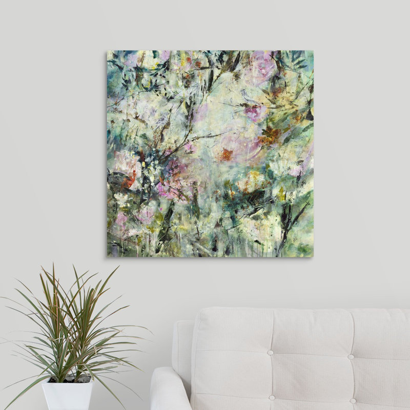« my little paradise », peinture sur toile, Toile tendue, H 24 po x l 24 po x p 1,25 po