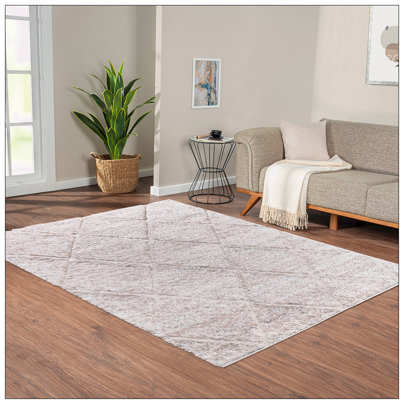 Tapis crème Hannahmae, Rectangle 6 pi x 9 pi