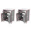 Meuble-lavabo double 48 po, armoire de salle de bain avec tiroirs basculants, 2 supports de rangement et 2 armoires, 2 meubles-lavabos séparés avec lavabos en céramique