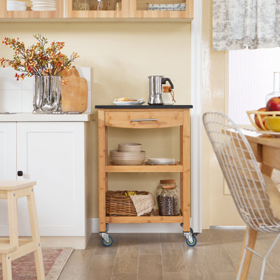 Navin Solid Wood Bar Cart