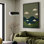 Art mural encadré, impressions murales abstraites rétro pour chambre à coucher - 16 po x 24 po